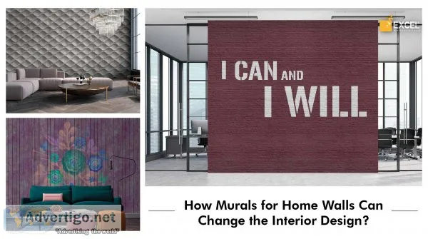How can murals for home walls change the interior design?
