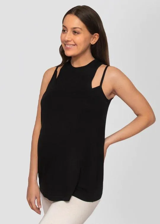 Buy Best Quality Essential Maternity Singlet Black Top  &uacutet