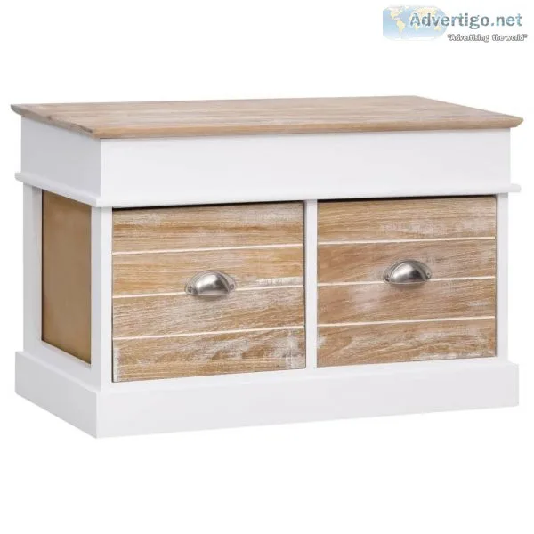 Hall Bench 70x35x45 Cm Paulownia Wood