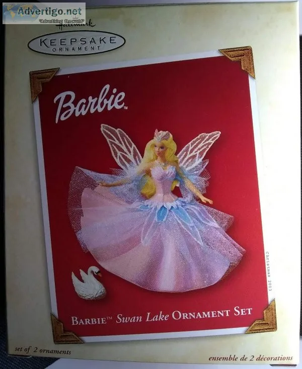 2003 Hallmark Keepsake Barbie Swan Lake Ornament Set