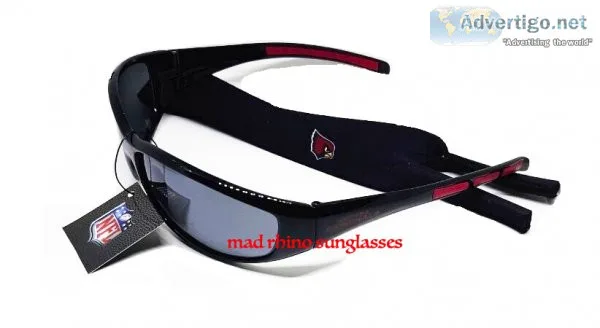 NFL SUnglasses Arizona Cardinals with neck strap and carry bag
