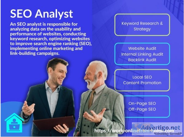 Work Online From  Home - SEO Analyst
