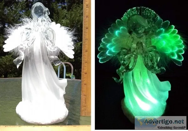 Lighted Color Changing Acrylic Angel Table Decoration