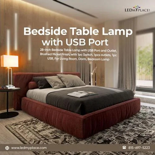 Purchase Bedside Table Lamp with USB Port a Stylish Lighting
