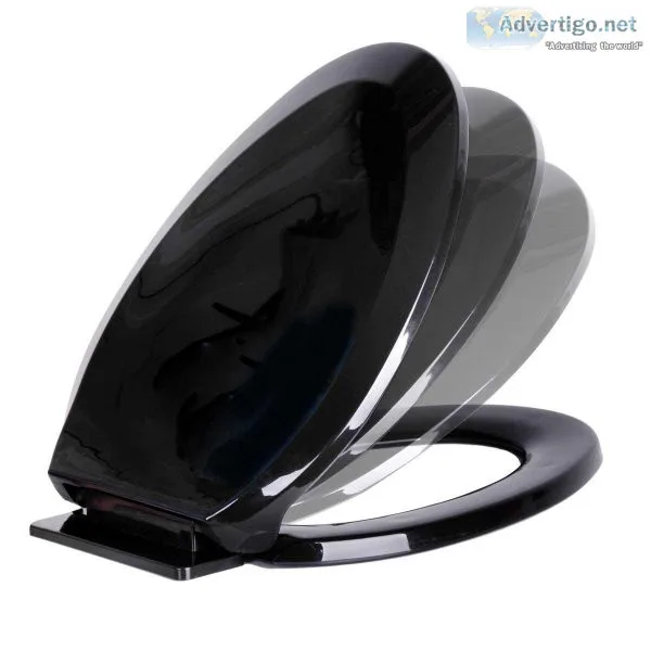Slow Close Black Toilet Seat