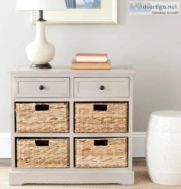 Buy Herman Storage Unit W Wicker Baskets Online at American Home