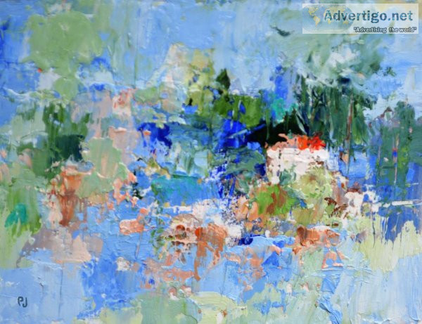 Hidden Chateau - Abstract Impressionist Landscape