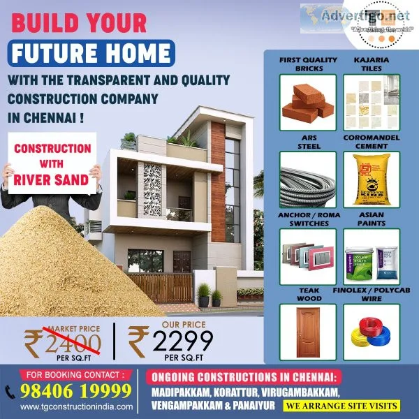 Best individual house building contractors in chennai