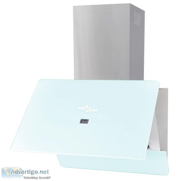 Range Hood Tempered Glass White 600 mm