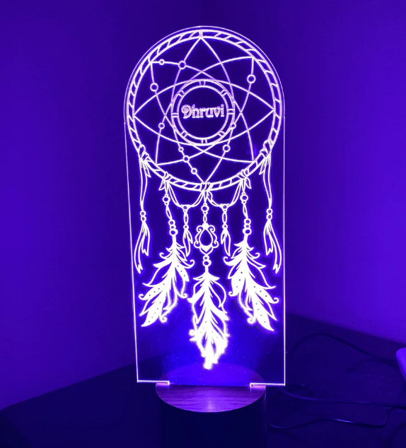 Personalised DreamCatcher Led Night Light  Custom Made Night Lig