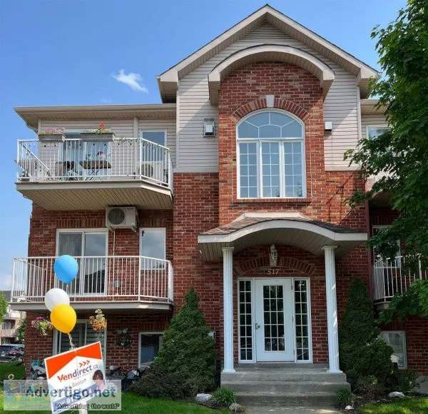 Large condo on main floor 2 bedrooms near metro station in Laval