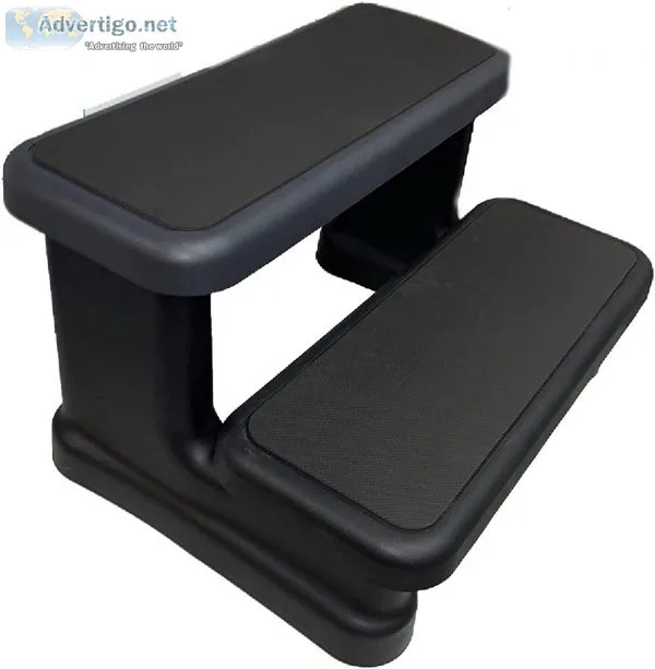 Spa Hot Tub Steps Soft Touch Anti Slip Surface by Olympic (Black