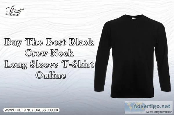 Buy the best black crew neck long sleeve t-shirt