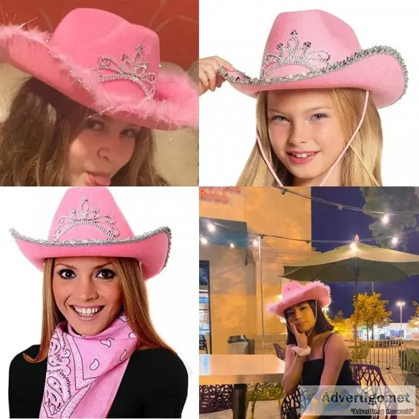 Pink cowgirl hats for sale