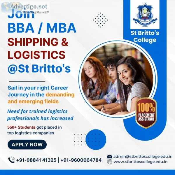 Best bba shipping and logistics college in chennai-st brittos co