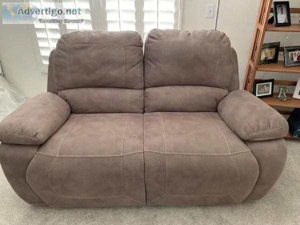 Loveseat with dual manual reclining seats andor matching power r