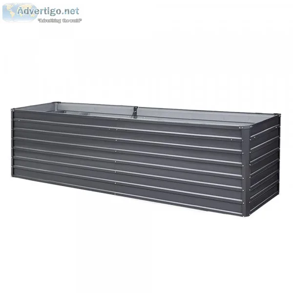 Greenfingers Garden Bed 320 X 80 X 77cm Galvanised Steel Raised 