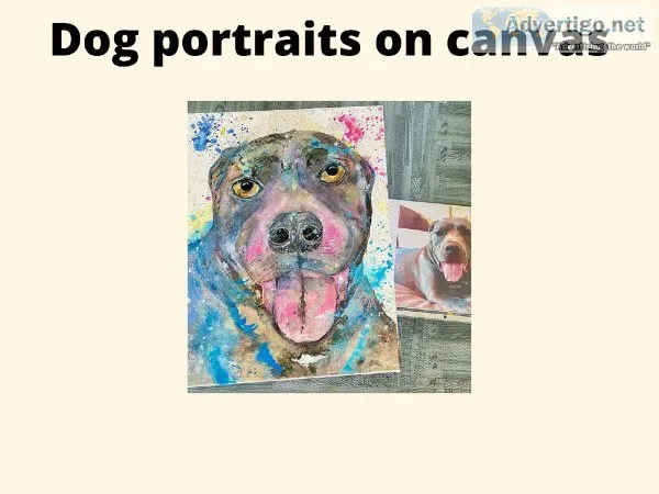 Dog portraits on canvas
