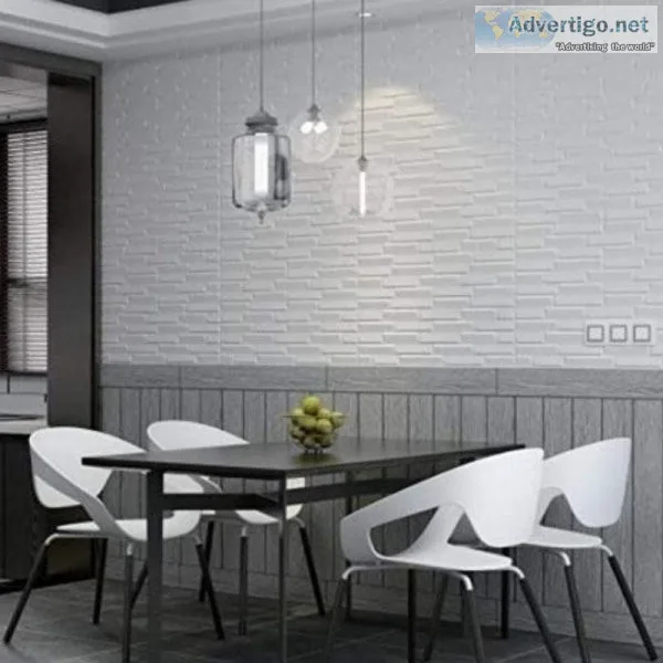 10PCS 3D Foam White Slope Self Adhesive Home Wallpaper Panels 70