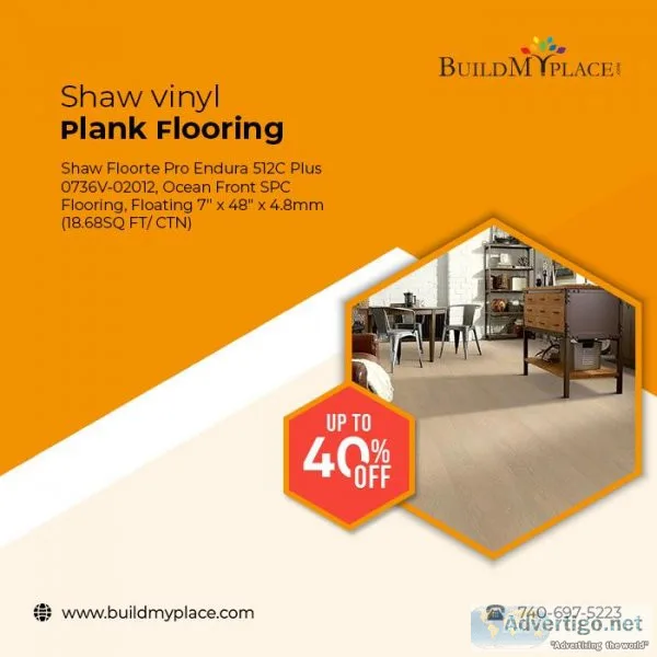 Grab upto 40% off on Shaw Vinyl Plank Flooring on Bulk Order