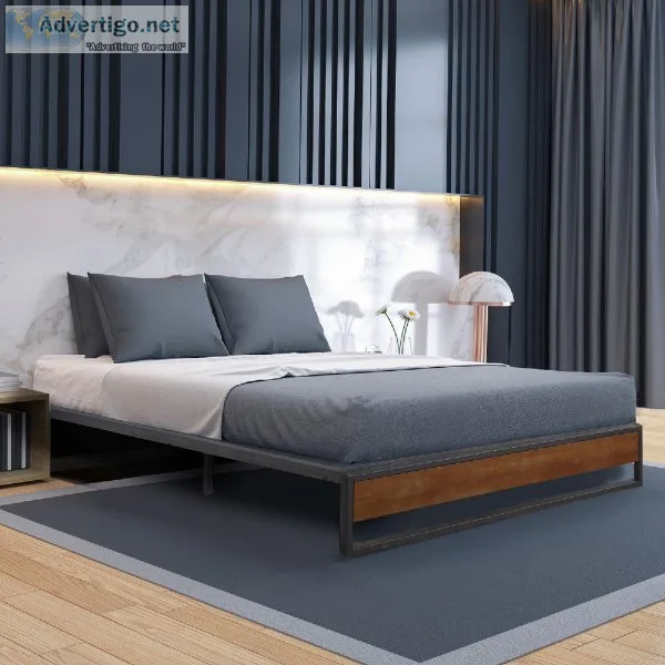 Sorrento Metal and Wood bed base &ndash Single