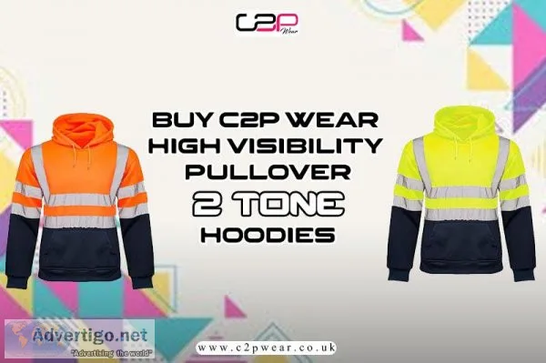 Buy C2P Wear High Visibility Pullover 2 Tone Hoodies Online