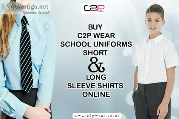 Buy C2P Wear School Uniforms Short and Long Sleeve Shirts Online