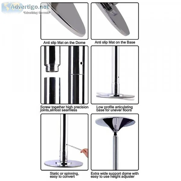 Portable Dance Pole Dancing Spinning Home Gym Fitness