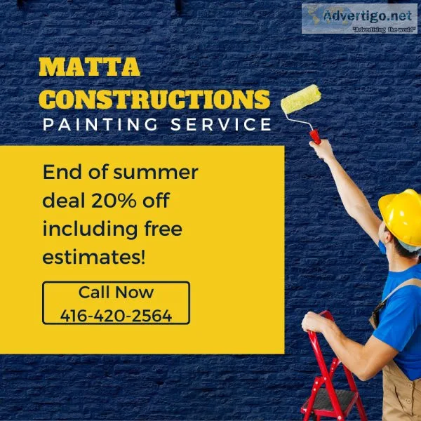 END OF SUMMER PAINTING DEAL 20% OFF INCLUDING FREE ESTIMATES
