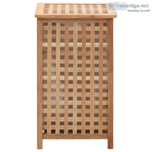 Laundry Bin 39x39x65 cm Solid Walnut Wood