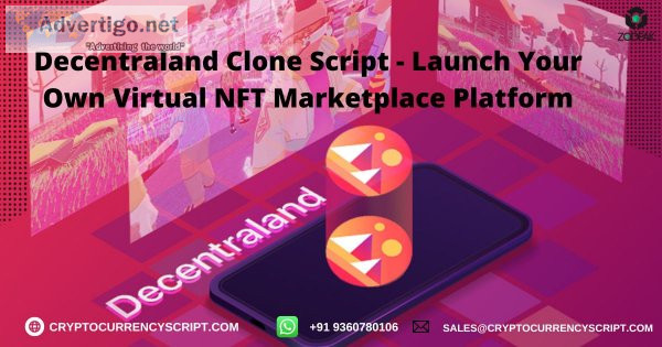 Decentraland clone script - launch your own virtual nft marketpl