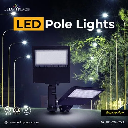 Get LED Pole Lights for street lights and walkways from LEDMypla