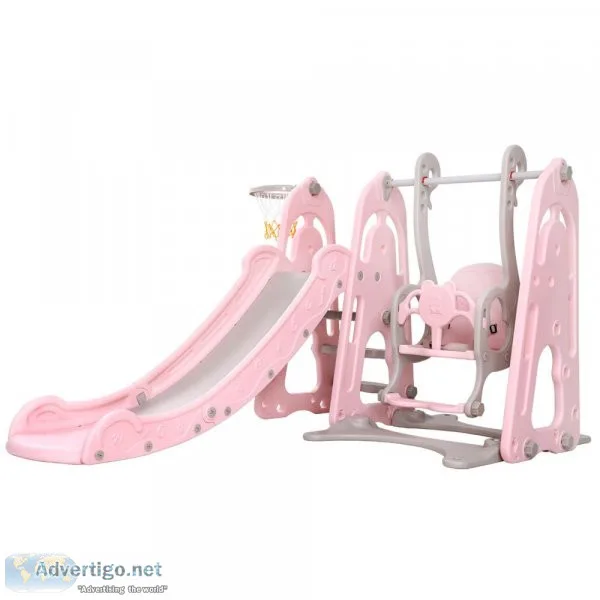Keezi Kids Wooden Kitchen Play Set &ndash White and Pink