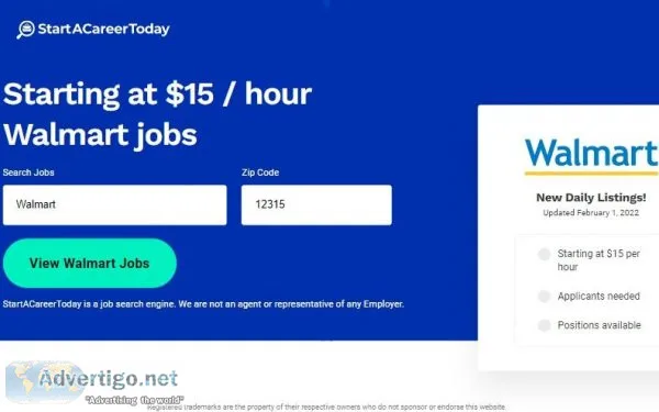 Hurry UP Start A Career Today - Walmart - (US)