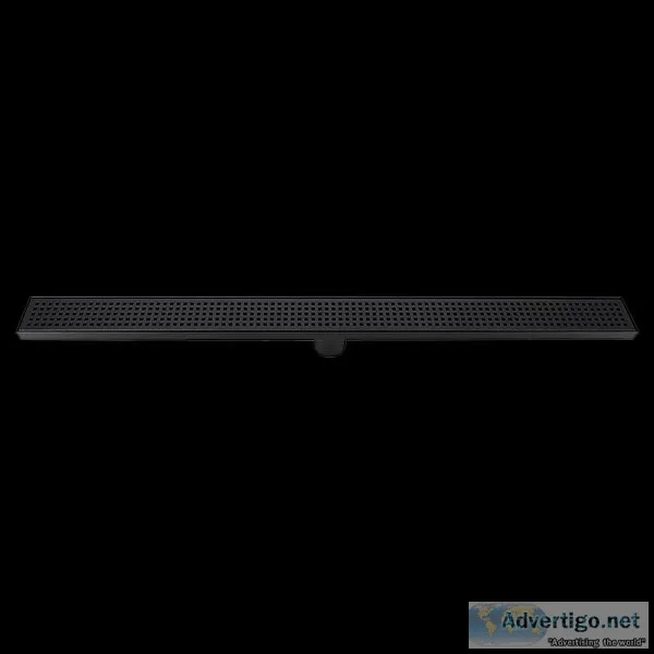 900mm Bathroom Shower Black Grate Drain WCentre Outlet Floor Was