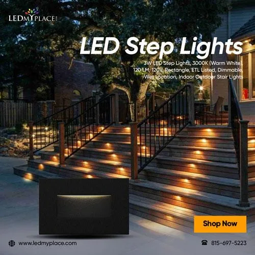LED Step Lights Safety and Security Lights for Indoor and Outdoo