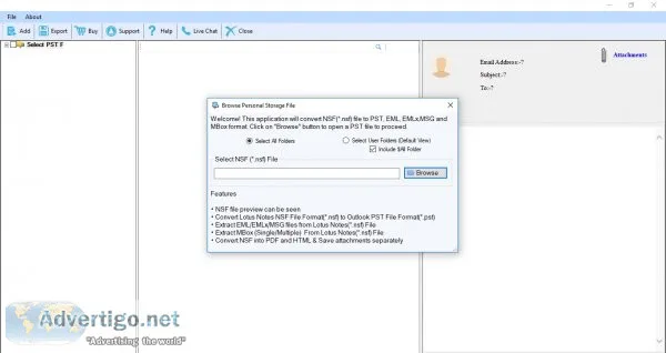 Sysessential nsf to pst converter application