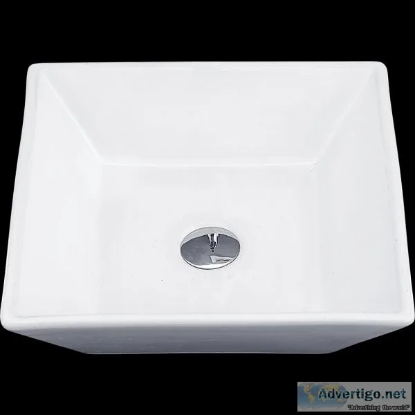 Bathroom Ceramic Rectangular Above Countertop Basin For Vanity