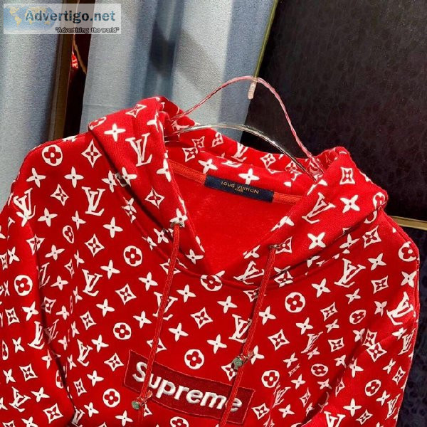 High quality replica UA Supreme x Louis vuitton hoodie and Sneak