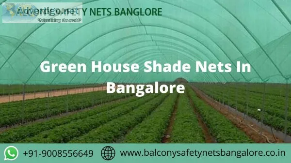 Green house shade net