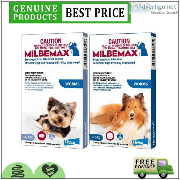 Milbemax Allwormer for Dogs 2 Doses Worm Treatment