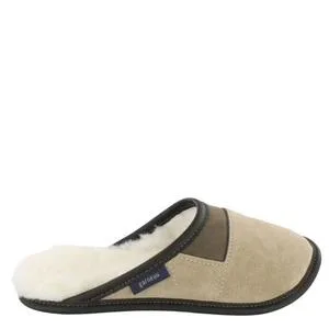 Canadian Made Two-Tone All-Purpose Mule Slippers Tan - Garneau S
