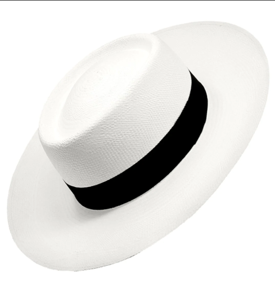 Designer White Wide Brim Panama Hats For Men s - Scarves and Fed