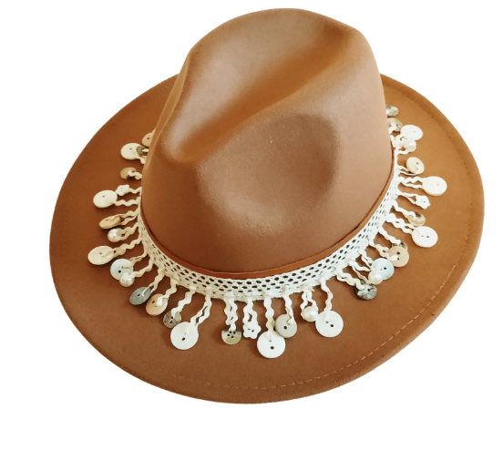 Buy Best Women s Fedora Hat  Button Embellished - Scarves and Fe