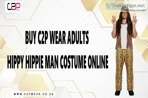 Buy C2P Wear Adults Hippy Hippie Man Costume Online