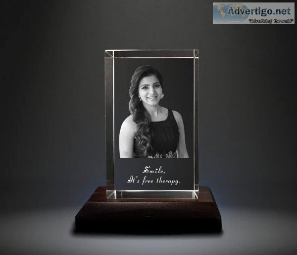 3d photo laser engraved personalized crystal gifts for birthday,