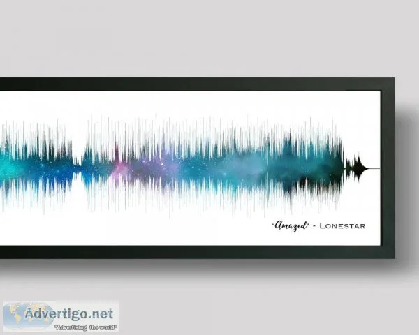 Our Iridescent Night Sky Print Soundwave Art - Artsy Voiceprint