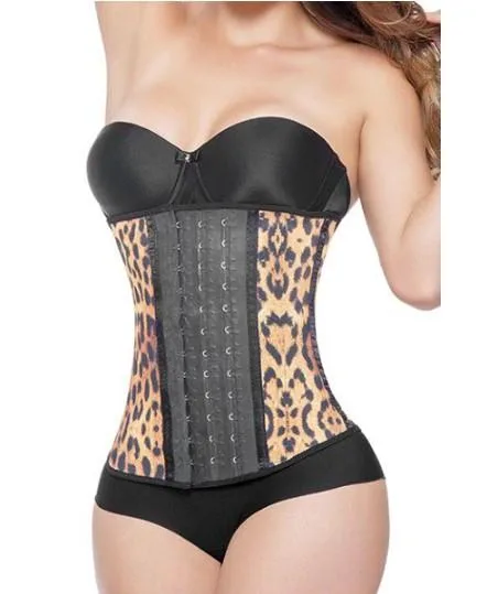 Yellow Leopard Long Torso Waist Trainer
