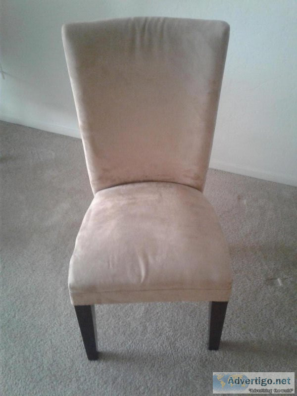 Armless Dining Chairs wSolid Wood Legs (Fabric with Modern Desig
