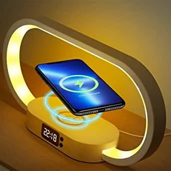 Bedside Lamp Wireless Charging Touch Control LED Table Lamp Dimm